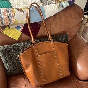 Patricia Nash Brown Leather Michel Dome Satchel Tote